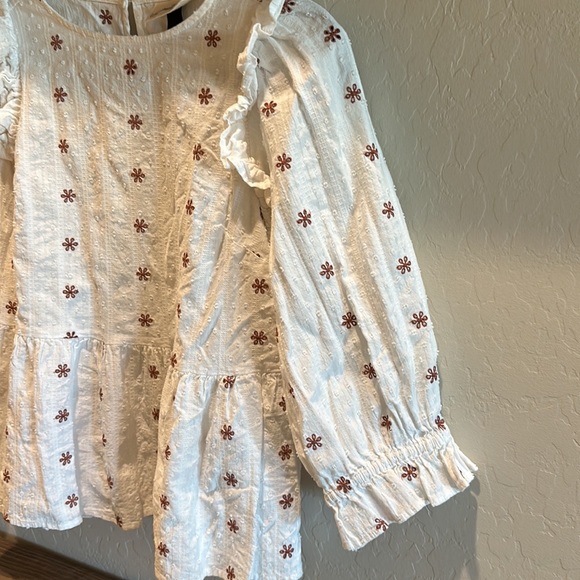 Cotton bohemian ruffled shirt - Picture 2 of 6